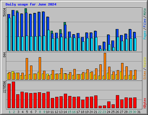 Daily usage for June 2024